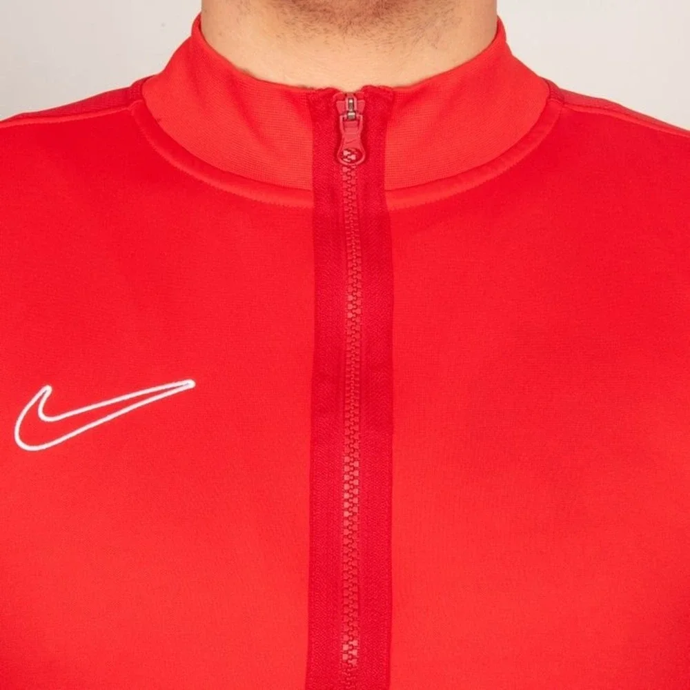 Nike Mens Dri-FIT Academy Track Jacket Red Full Zip Soccer Training Performance
